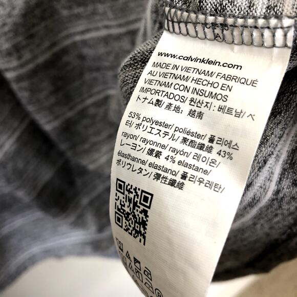 Calvin Klein Jeans Super Soft Gray Stripe Oversize Tee Large - Picture 5 of 8